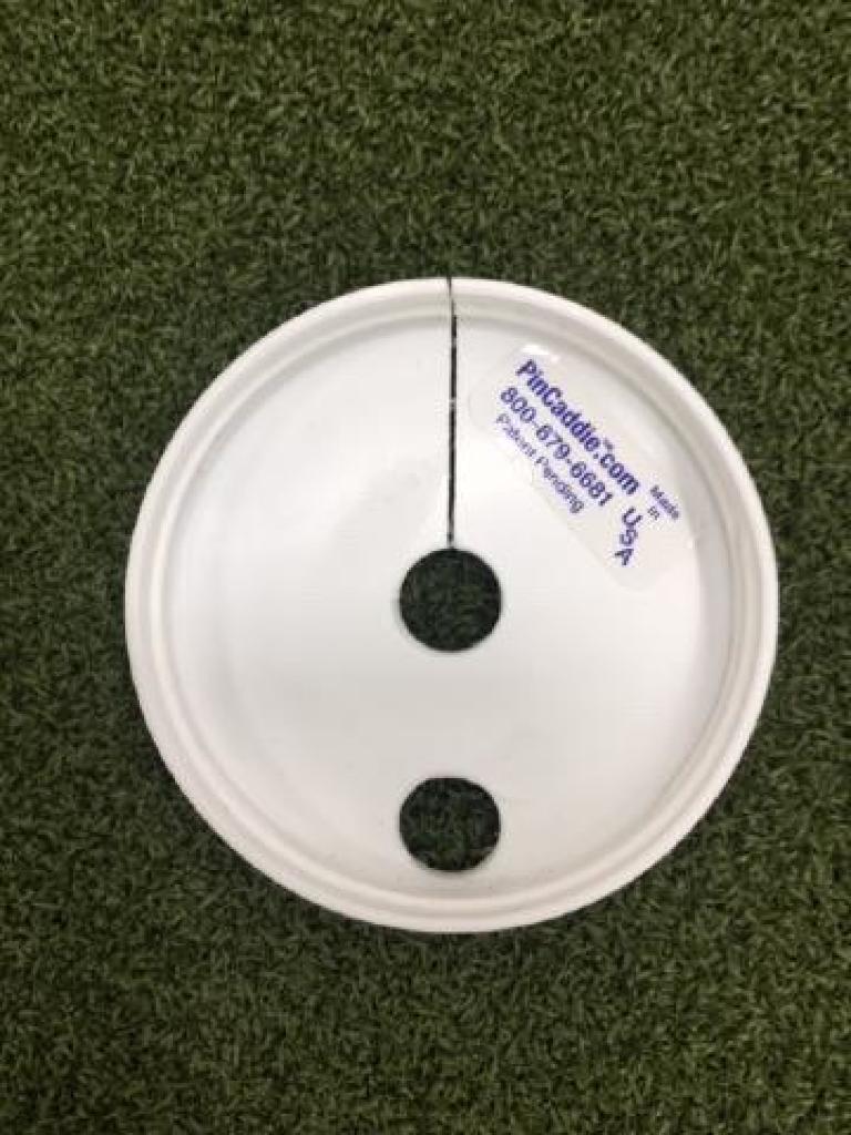 PinCaddie for golf course pins to retrieve golf balls